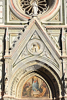 Facades of the monumental buildings of the city of Florence