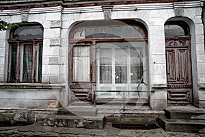 Facades of old houses in the Old City Europe Poland