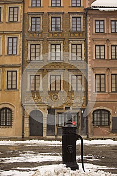 Facades of Warsaw Old Town photo