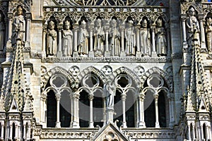 Face of amiens`s cathedral