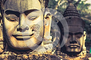 Face. Angkor Wat/ Angkor Thom. Cambodia