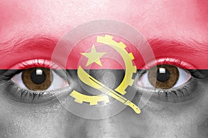 Face with angolan flag