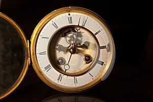 Face of an antique victorian clock