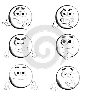 FACE - B&W Six Smiles III/III