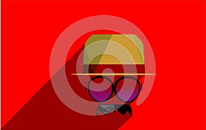 Face with balckglasses photo