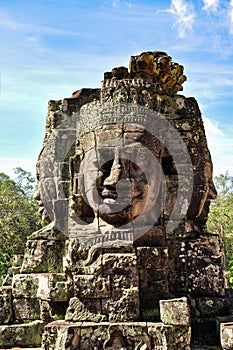 Face of Bayon temple in Angkor Thom
