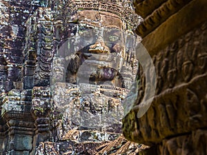 Face in Bayon Temple, Angkor Thom