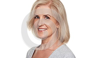 Face of a beautidul middle aged woman