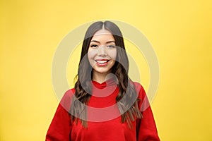 Face of a beautiful young girl with a clean fresh face close up