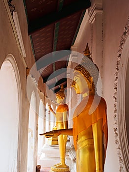 The face of a buddha.Head shot of buddha statue, Bangkok, Thailand. 8th May.2022