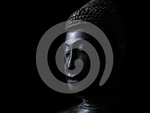 Face of a Buddha statue