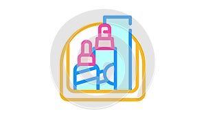 face care kits gift color icon animation