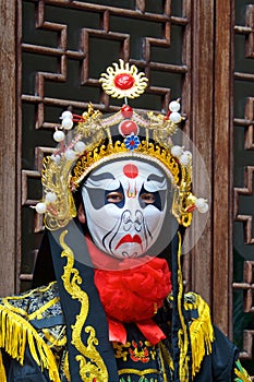 Face- changing performers in Chengdu, China