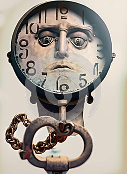 Face in a clock