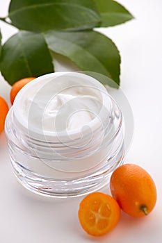 Face cream and fresh cumquats