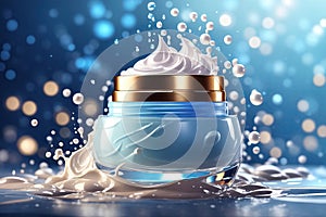 face cream illustration product sceene background mokup photo