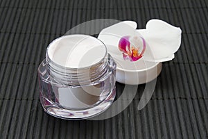 Face cream and orchid