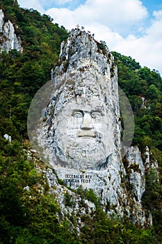 The face of the Dacian king Decebal