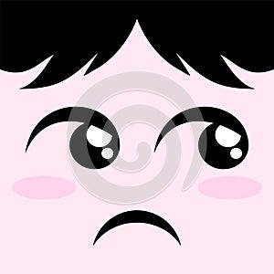 Face with disappoint expression