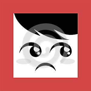 Face with disappoint expression
