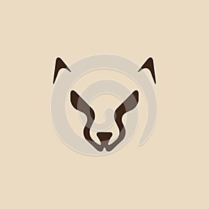 Face dog forest or wolf modern logo symbol icon vector graphic design illustration idea creative
