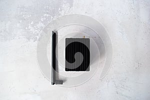 Face down view of a Helium hotspot cryptocurrency miner