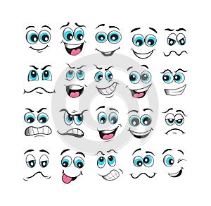 Face expression set vector illustration