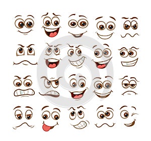 Face expression set. vector illustration emoticon cartoon.cute emoticons