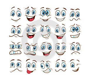 Face expression set. vector illustration emoticon cartoon.cute emoticons