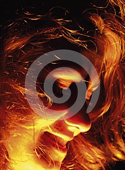 Face in fire