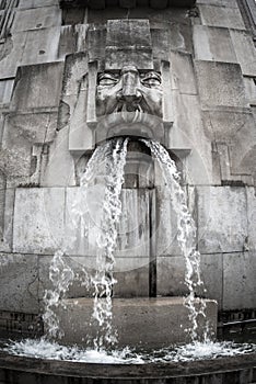 Face Fountain, Milano Centrale station, Milan, Italy