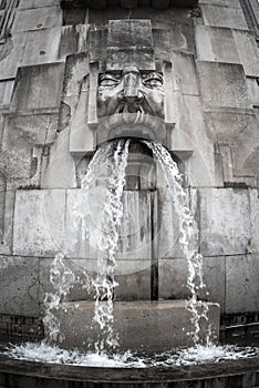 Face Fountain, Milano Centrale station, Milan, Italy photo