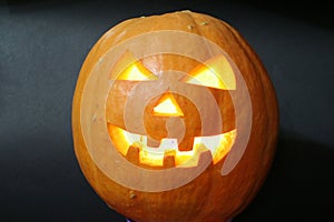 Face of halloween pumpkin