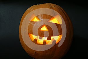 Face of halloween pumpkin