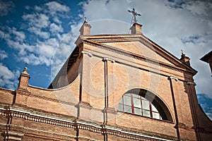 Face of historical church