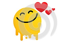 Face icons Emoji, heart emotions. Care. User experience happy. Love eyes emoticons.Vector Isolated flat illustration