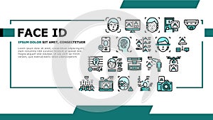 Face Id Technology Landing Header Vector