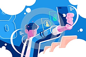 Face identification mobile phone