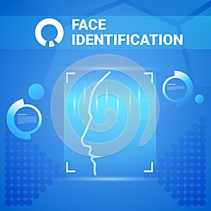 Face Identification System Scanning Modern Access Control Technology Biometrical Recognition Concept