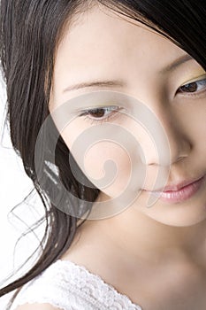 Face of Japanese woman