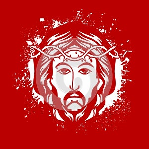 Face of Jesus Christ hand drawn.