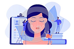 Face lifting concept vector illustration.