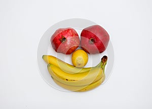 Face made of fruits