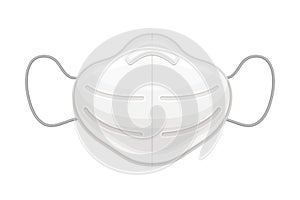 Face Mask as Medical Device and Personal Protective Wear Vector Illustration