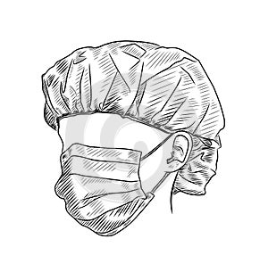 Face mask, drawing mask medical