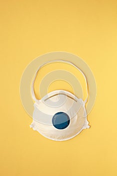 Face mask or dust mask or filtering facepiece respirator - breathing protection against air pollution or flu or virus outbreak