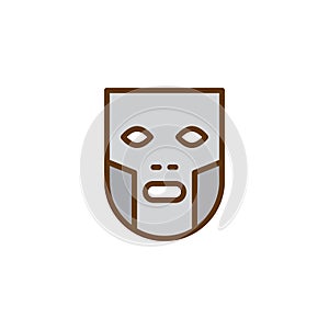 Face mask filled outline icon