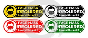 Face mask required sign photo