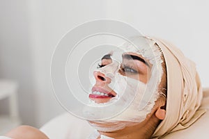 Face mask, spa beauty treatment. photo