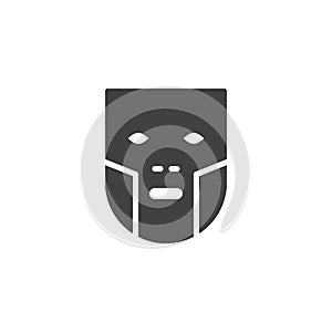 Face mask vector icon